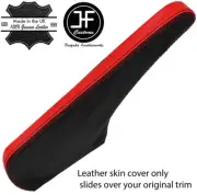 BLACK & RED LEATHER HANDBRAKE BOOT COVER FOR MINI COUNTRYMAN PACEMAN R60 R61