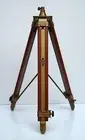 Floor Tripod Stand Antique Wooden for Shade Lamp Spot Light Home Décor