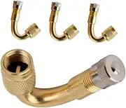 JOINPAYA 4pcs 45 Tire Valve Extension Adaptor Valve Stem Extenders for Easy Tire Inflation Portable and User Friendly Design