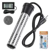 2000W Immersion Water Heater with Dry Burn Protection, Auto Shut-Off