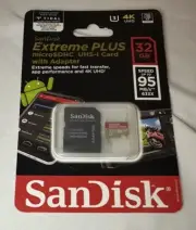 Micro Memory Card 32 GB SanDisk Extreme UHS-I microSDHC with SD Adapter NEW