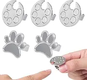 Palette Ring, 5X Wearable Gel Polish Display Board, Stainless Steel Nail Art Mixing Tools, Cat Claw and Round Shape Manicure Display Plate