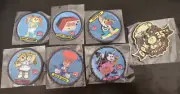 GARBAGE PAIL KIDS "Glowster" 3 inch Glow In The Dark Coaster Set - 7 Coasters