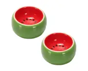 2pcs Hamster Food Bowl, Ceramic Food Dish and Water Bowl for Bunny Guinea Pig Gerbil Hamster