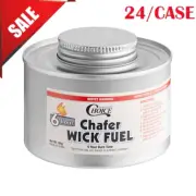 (24/Case) Bulk 6 Hour Wick Chafing Dish Fuel Can Chafer Food Buffet Warmer Case