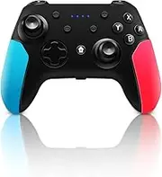 Wireless Switch Pro Controller for Nintendo Switch with Adjustable Turbo Function,Dual Vibration Function,Gyro 6-Axis and High Battery Life. Remote Gamepad Joystick for Switch Console, Red&Blue
