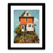 vinatge House Art Canvas Painitng Print Poster