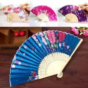 Chinese Style Folding Fan Hand Held Fan Flower Dance Fans Wedding Party Favors