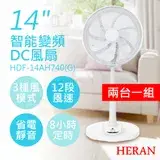 在飛比找遠傳friDay購物優惠-2入促銷【禾聯HERAN】14吋智能變頻DC風扇 HDF-1