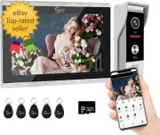 Wired Video Doorbell Apartment Intercom System,10 Inch Full Touch Monitor,1080P