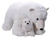 Jumbo Mum & Baby (Polar Bear) - 75cm