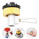 Canister Gas Refill Adapter Picnic Flat Bottle Valve Convertor Leakproof