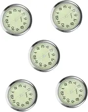 Gatuida 5pcs Automotive Mini Clock Quartz Movement Dashboard Clock Car Interior Ornament Glow-in-The-Dark Face