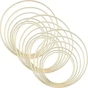 18Pcs Bamboo Hoop Set,Craft Hoop Rings for DIY Wedding Wreath,Dream Catcher Rings,Rings Supplies for Crafts,Bamboo Floral Hoop,DIY Bamboo Rings for Wedding Wreath Decor Dream Catcher