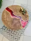 Epoxy Table | Resin Table Top | Coffee Table Top | Round Epoxy Resin River Tabl