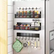 Magnetic Spice Rack for Refrigerator, 3 Pack Magnetic Shelf, Moveable Fridge