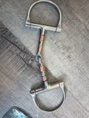 5" Racing D Ring Copper Roller Snaffle Bit