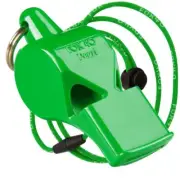 NEON GREEN Fox 40 PEARL Whistle Official Coach Safety Alert Rescue FREE LANYARD