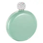 5oz/140ml Stainless Steel Women Hip Flask for Camping Hiking Picnic, Green