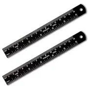 2 Pack 6 Inch Stainless Steel Straight Ruler for Students Machinist Drafting