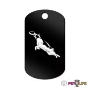 Border Collie Frisbee Disc Dog Engraved Keychain GI Tag dog v2 Many Colors