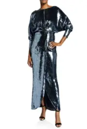 Aidan Mattox Sequin Blouson-Bodice Gown. Size 2.