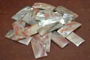25 PCS RECTANGLE RED ABALONE SHELL BLANK INLAY DIY 1 1/4" x 1 /2" #T-3011