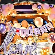Valentine's Day car trunk decoration kit, proposal, love show set, surprise birthday, wedding, wedding anniversary, Valentine's Day party supplies, romantic scene decoration balloon set
