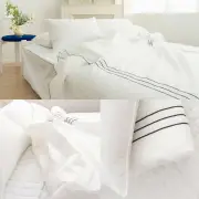 Saesom Flua Snow Comforter Set Queen Cool Quilt Bedspread WHITE