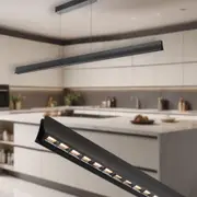 Lucid LED Pendant Light 1800mm in Black or Wood