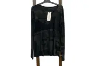 NEW Sirocco 100% cotton round neck L/Sleeve Black Top Ladies Sz M RRP$59.99