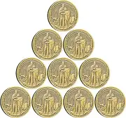 Strugglejewelry Christian Knight Challenge Coin - Inspiring Faith and Courage Design with Biblical Inscription Bible Verses Pocket Token (Pack of 10)