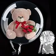 Ayfjovs Large Clear Balloons for Stuffing, 12PCS 26 Inch Fillable Big Bubble Balloons, Pre-Stretched Transparent BoBo Balloons for Easter Decoration Baby Shower Wedding Birthday Party Christmas Decor