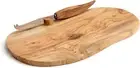 Berard Olivewood Cheeseboard and Knife Set - New