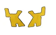 Set of 2 pcs Yellow Eco Leather Door Panel Mats for Renault Gama T 2014+ trucks