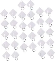 BESTYASH 60pcs Acrylic Key Tags with Key Rings for Luggage Dormitory Spa House Lockers Durable Id Tags for Organizing