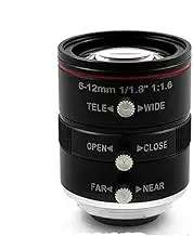 HD 3MP Industrial CCTV Lens 6-12mm Varifocal C-Mount 1/1.8 Inch Aperture F1.6 for Video Surveillance IP Cameras