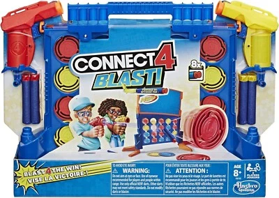 Hasbro Connect 4 Blast! Game Nerf Powered Blasters and Darts New with Box Scrape