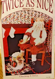 21" Santa Doll Plush Checking it Twice As Nice 204 Craft Sewing Pattern Stuffed