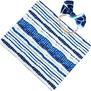 BESTonZON 1 Set Headband Welcome Muslin Receiving Sack Cap Blanket Headphones Sign Stuff Lounger Carrier Embrace Swaddles Newborn Burp Nest Headbands Polyester Blue