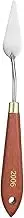 uxcell Palette Knife Painting Tool 2.17" x 0.75" Stainless Steel Teardrop Blade 8.27" Length Spatula Painting Pallet Knives with Hole Beech Wood Handle for Oil Acrylic Canvas, Red/Silver