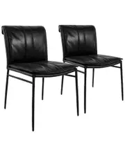 Classic Home Set of 2 Mayer Premium Leather Dining Chair