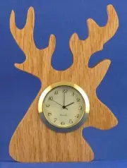 Deer Mini Clock - Hand cut w/ choice of insert