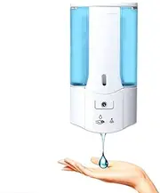 450mL Touchless Automatic Soap Dispenser Wall-Mounted Infrared Sensor Soap Shampoo Dispenser for Kitchen Bathroom Office（18 * 10 * 9cm）