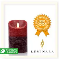 在飛比找森森購物網優惠-【Luminara 擬真火焰 蠟燭】 耶誕紅雙色漸層肉桂香氛