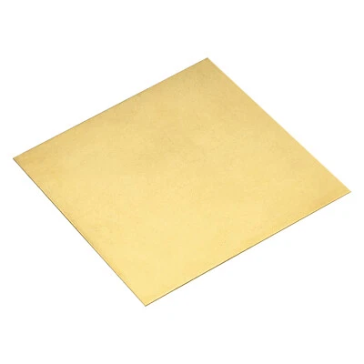 Brass Sheet, 1 x H62 Metal Sheets Plates 4" Length x 4" Width x 0.024" Thickness