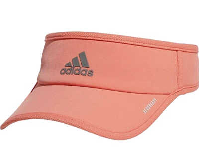 NEW adidas Women AEROREADY Superlite Golf/Tennis/Pickleball Visor-Coral #5156297