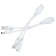 White POE Adapter Cable NonStandard Waterproof Injector Splitter DC12V New