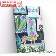 Paint By Numbers Kit Cheetah Abstract Animal Adult Home Canvas Kids DIY Framed