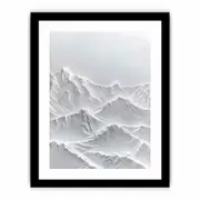 Snow Mountian 3D Framed Art